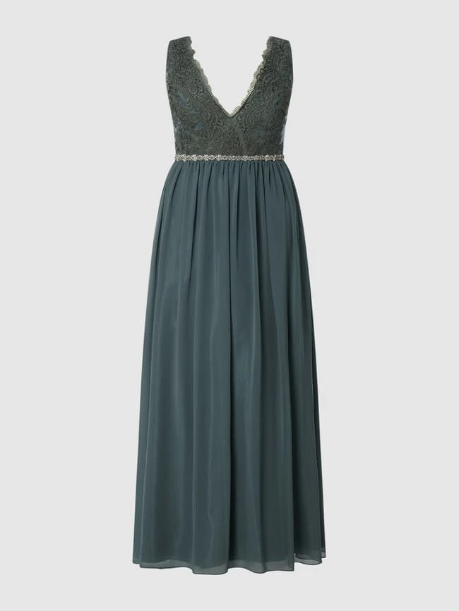 My Mascara Curves PLUS SIZE Abendkleid Aus Tüll Und Chiffon - Grün 4 My Mascara Curves PLUS SIZE Abendkleid Aus Tüll Und Chiffon - Grün – Bild 2