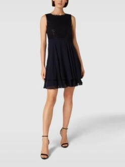 Jake*s Cocktail Cocktailkleid Mit Paillettenbesatz - Marineblau Meliert