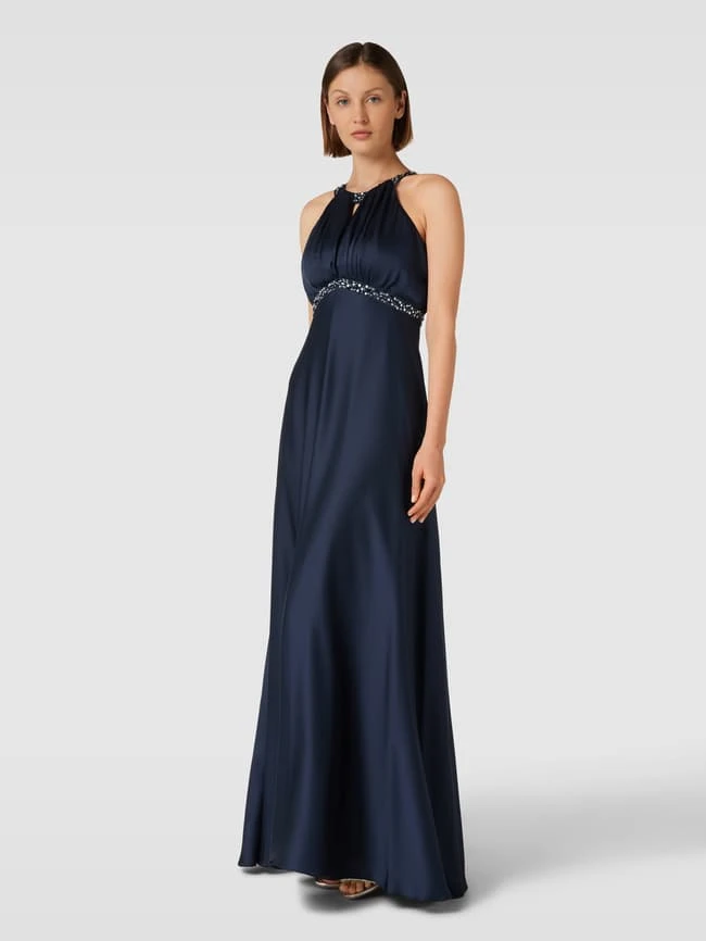 Jake*s Cocktail Abendkleid Mit Neckholder - Marineblau Meliert 3 Jake*s Cocktail Abendkleid Mit Neckholder - Marineblau Meliert