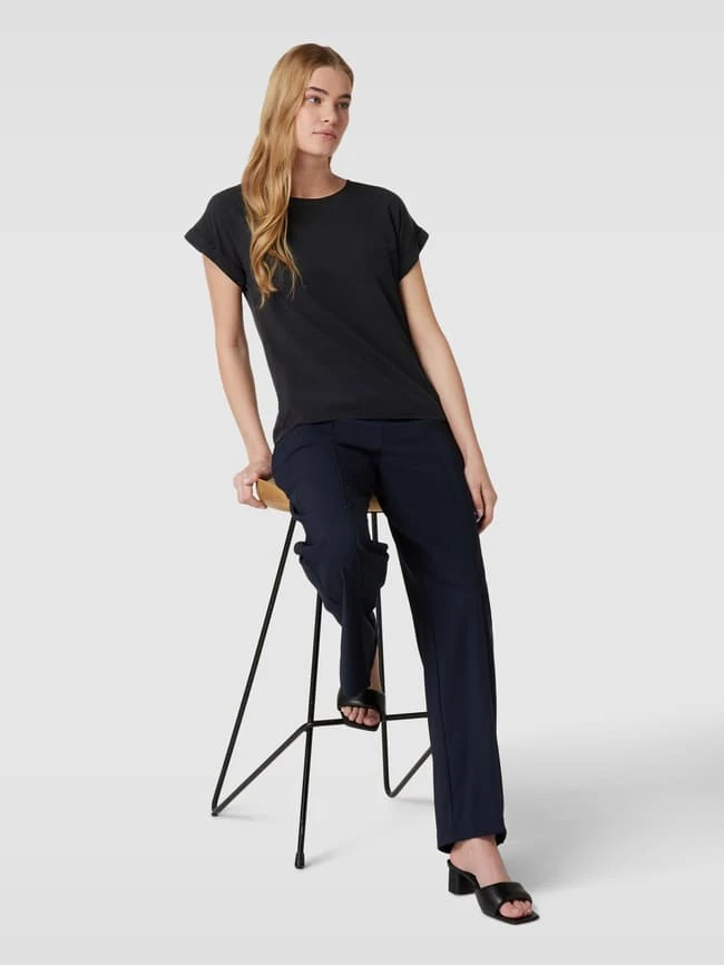 Montego Blusenshirt Aus Reiner Viskose Mit Kellerfalte - Schwarz 3 Montego Blusenshirt Aus Reiner Viskose Mit Kellerfalte - Schwarz