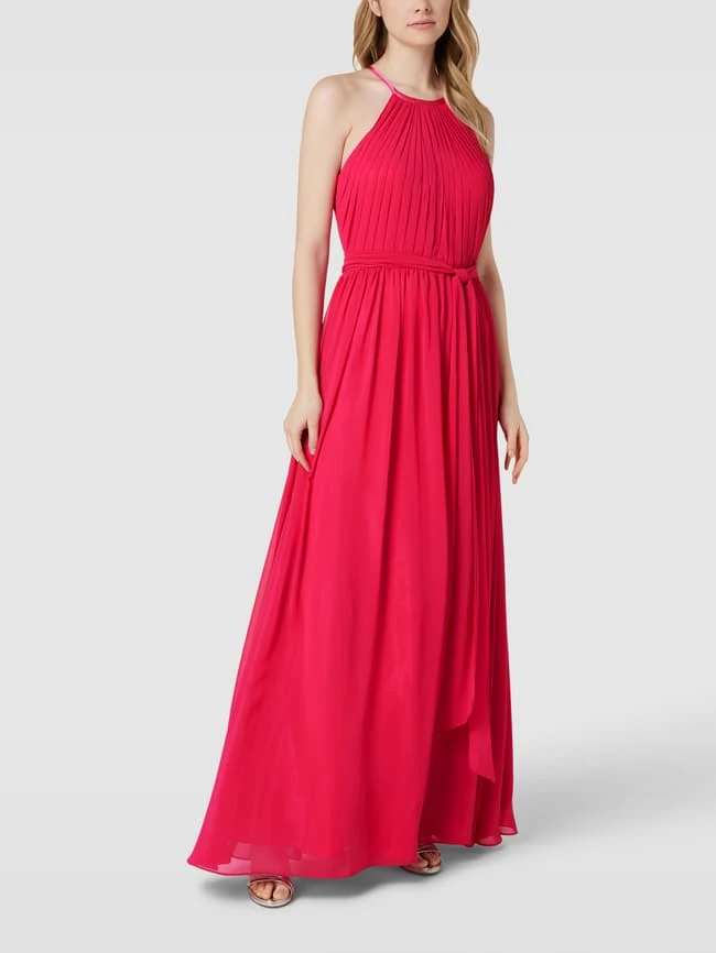 Mascara Abendkleid Mit Plisseefalten - Koralle 3 Mascara Abendkleid Mit Plisseefalten - Koralle