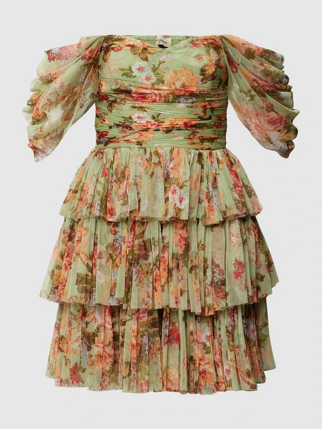 LACE & BEADS Cocktailkleid Mit Semitransparenten Ärmeln - Schilf 4 LACE & BEADS Cocktailkleid Mit Semitransparenten Ärmeln - Schilf – Bild 2