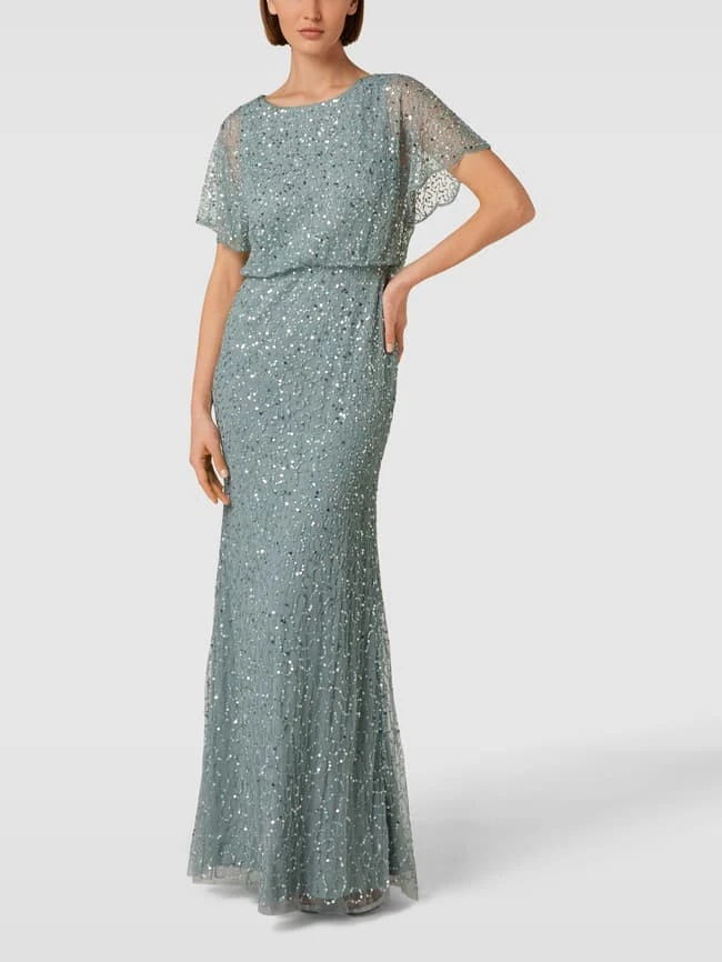 Christian Berg Cocktail Abendkleid Mit Paillettenbesatz - Schilf 3 Christian Berg Cocktail Abendkleid Mit Paillettenbesatz - Schilf