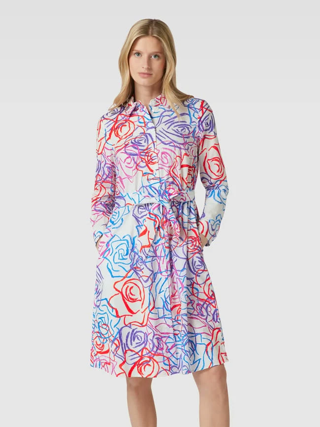 Christian Berg Woman Hemdblusenkleid Mit Bindegürtel - Weiß 6 Christian Berg Woman Hemdblusenkleid Mit Bindegürtel - Weiß – Bild 4