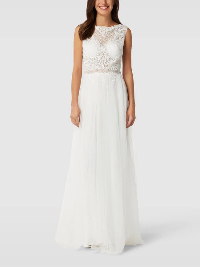 Luxuar Brautkleid Mit Zierbesatz - Offwhite 3 Luxuar Brautkleid Mit Zierbesatz - Offwhite