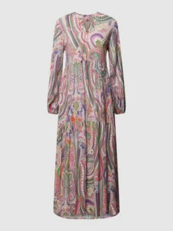 Emily Van Den Bergh Tunikakleid Aus Viskose Mit Allover-Muster Modell 'Paisley' - Pink