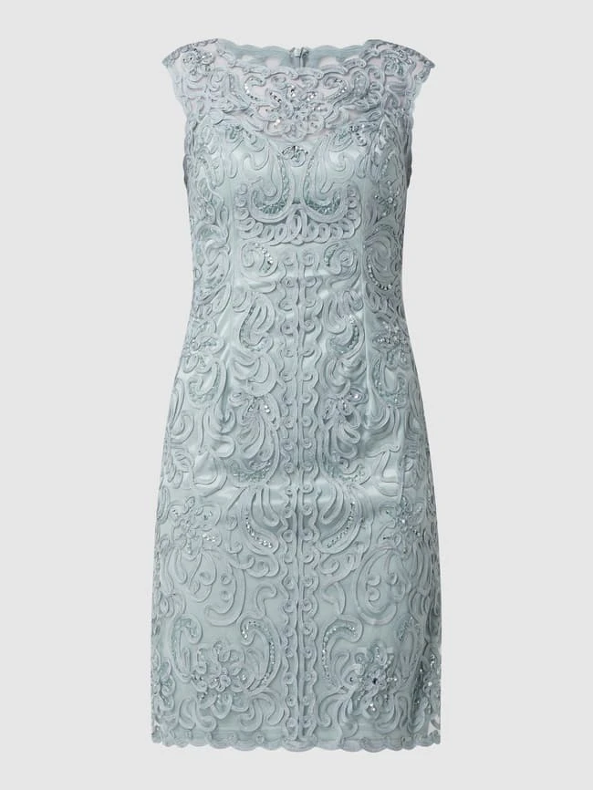Luxuar Cocktailkleid Mit Zierborten - Mint 4 Luxuar Cocktailkleid Mit Zierborten - Mint – Bild 2