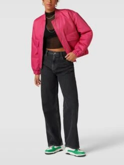 Marc O'Polo Denim Bomberjacke Mit Pattentaschen - Fuchsia