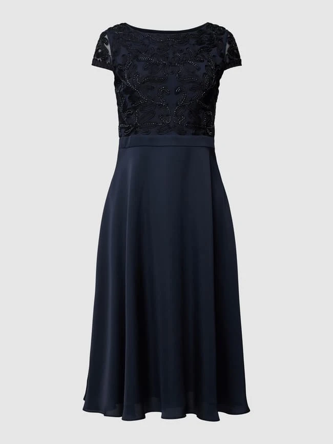 Christian Berg Cocktail Cocktailkleid Mit Ziersteinbesatz - Marineblau Meliert 4 Christian Berg Cocktail Cocktailkleid Mit Ziersteinbesatz - Marineblau Meliert – Bild 2