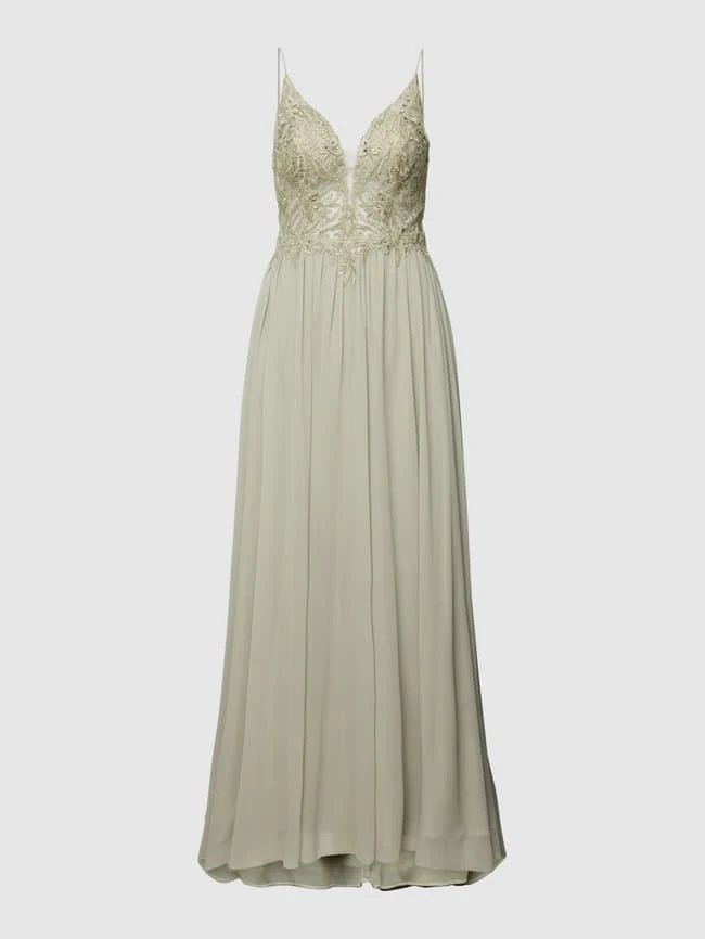 Laona Abendkleid Mit Floralen Stickereien - Mint 4 Laona Abendkleid Mit Floralen Stickereien - Mint – Bild 2