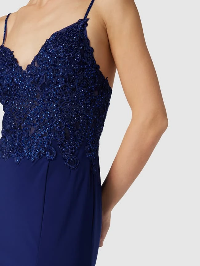 Mascara Abendkleid Mit Ziersteinbesatz - Blau 5 Mascara Abendkleid Mit Ziersteinbesatz - Blau – Bild 3