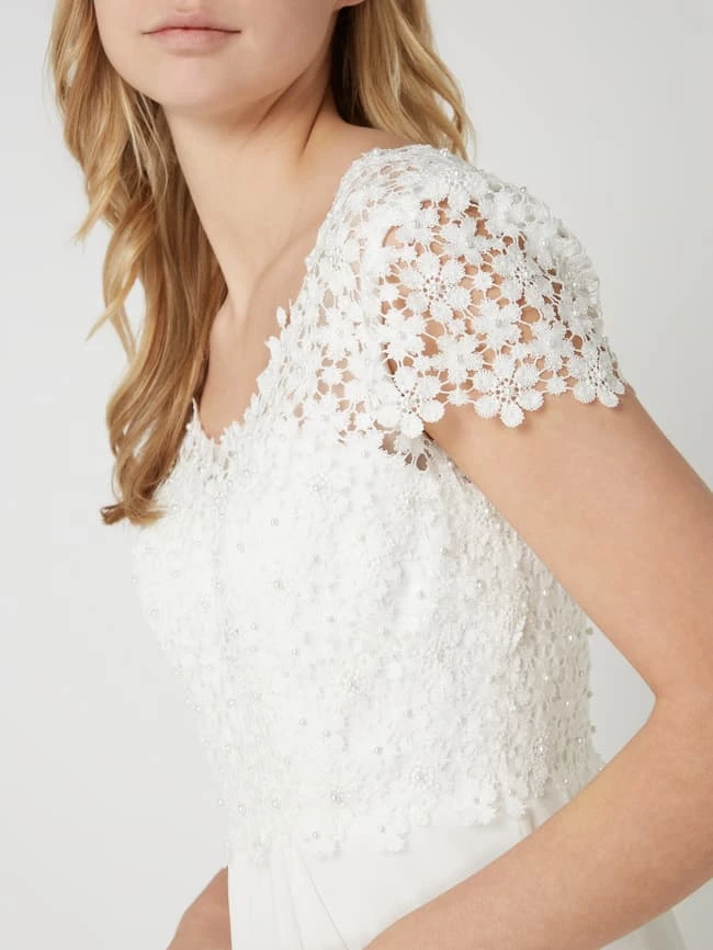 Luxuar Brautkleid Aus Häkelspitze Und Chiffon - Offwhite 5 Luxuar Brautkleid Aus Häkelspitze Und Chiffon - Offwhite – Bild 3