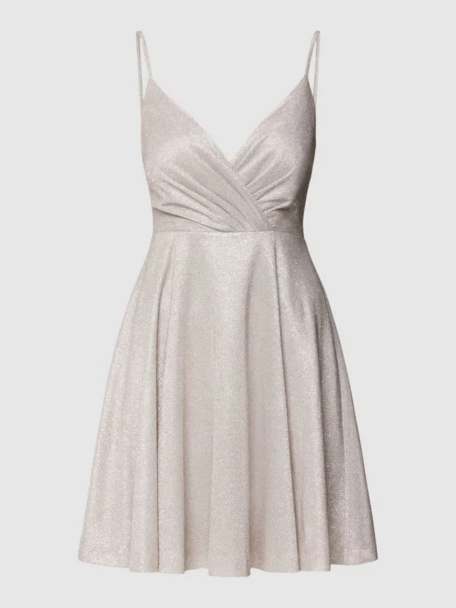 Jake*s Cocktail Cocktailkleid Mit Effektgarn - Metallic Beige 4 Jake*s Cocktail Cocktailkleid Mit Effektgarn - Metallic Beige – Bild 2