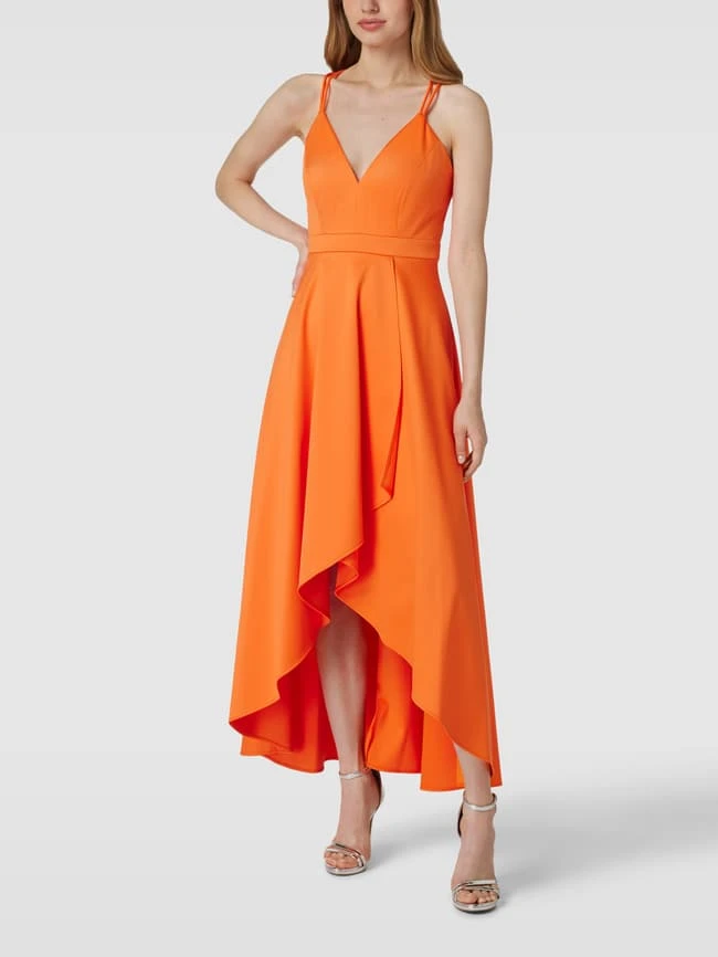 Jake*s Cocktail Abendkleid In Wickel-Optik - Orange 3 Jake*s Cocktail Abendkleid In Wickel-Optik - Orange