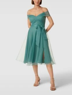 TROYDEN COLLECTION Cocktailkleid Mit Stoffgürtel - Mint