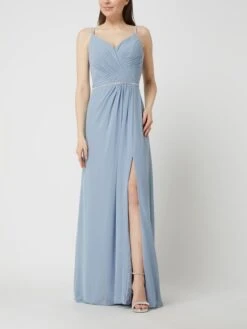 Luxuar Abendkleid Mit Ziersteinen - Bleu
