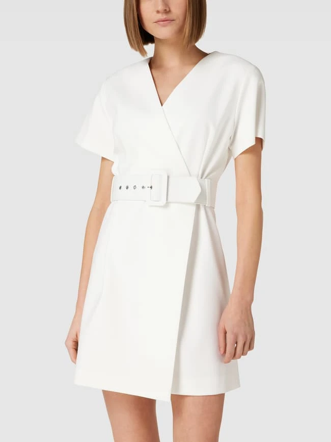 HUGO Minikleid Mit Taillengürtel Modell 'Kabusas' - Offwhite 6 HUGO Minikleid Mit Taillengürtel Modell 'Kabusas' - Offwhite – Bild 4
