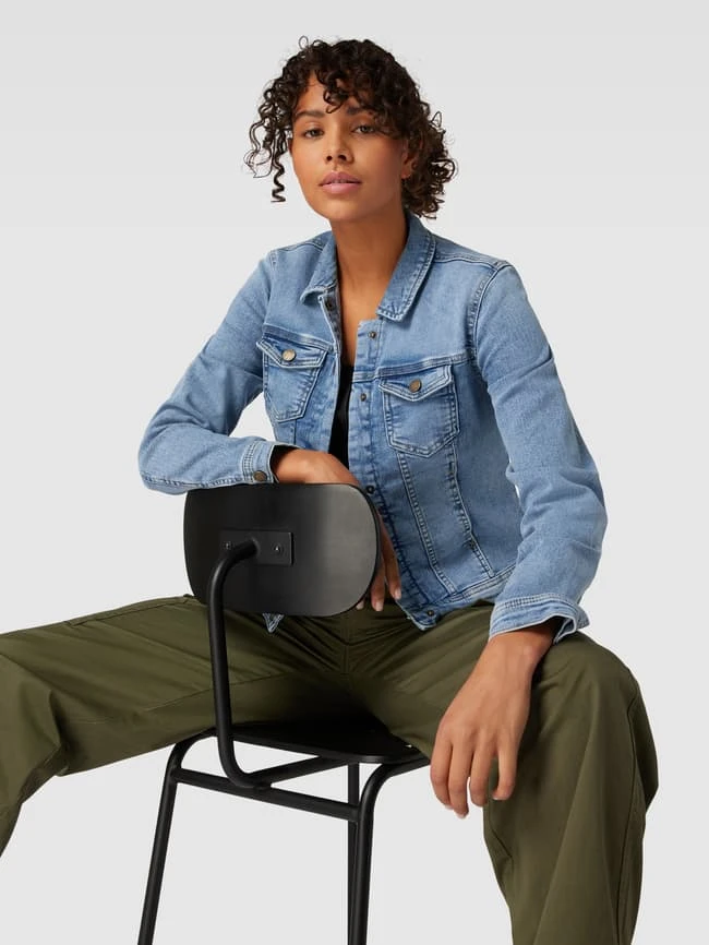 Only Jeansjacke Mit Brusttaschen Modell 'WESTA' - Hellblau 5 Only Jeansjacke Mit Brusttaschen Modell 'WESTA' - Hellblau – Bild 3