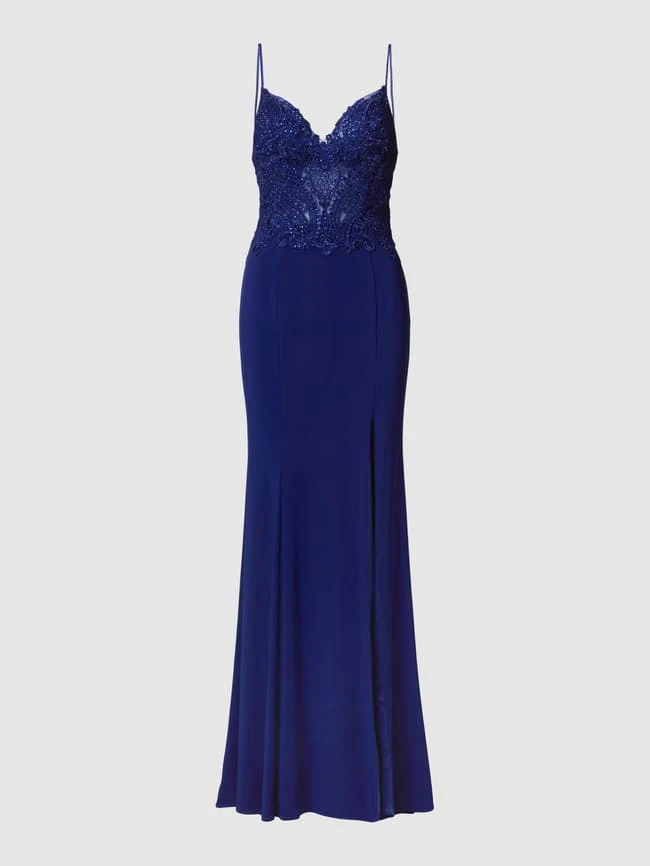Mascara Abendkleid Mit Ziersteinbesatz - Blau 4 Mascara Abendkleid Mit Ziersteinbesatz - Blau – Bild 2