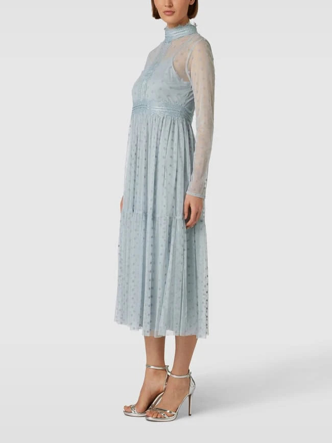 LACE & BEADS Cocktailkleid Im Trägerlosen Design - Hellblau 3 LACE & BEADS Cocktailkleid Im Trägerlosen Design - Hellblau